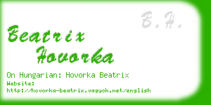 beatrix hovorka business card